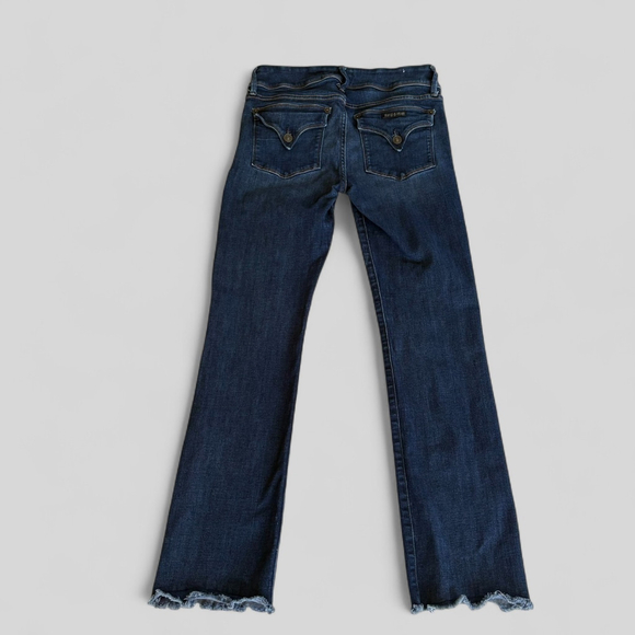 Hudson Beth Baby Boot Blue Mid Rise Raw Hem Jeans Size 29 - Picture 1 of 8